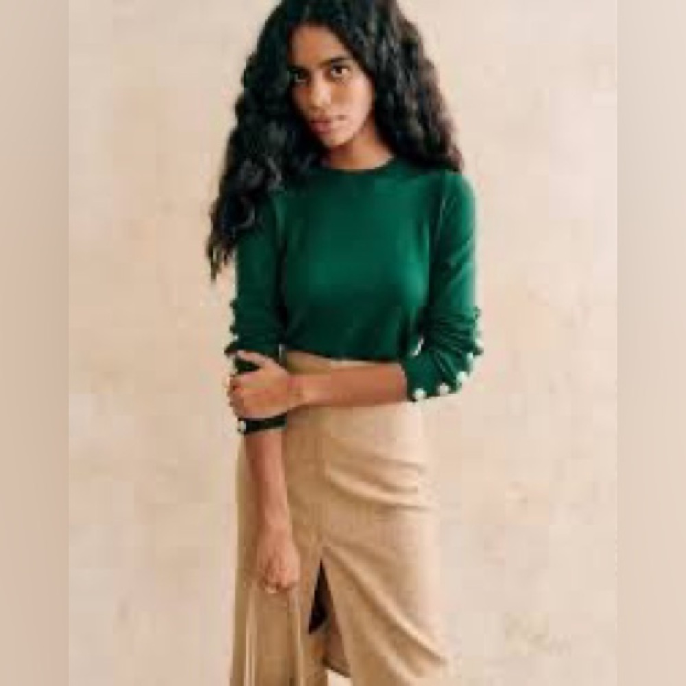 Sezane Paulo Jumper in Bottle Green